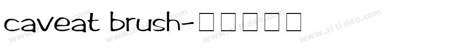 caveat brush字体转换